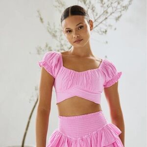 Pink top! Perfect for festivals